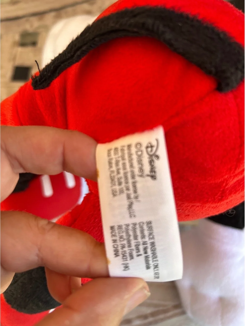 Disney Mickey Mouse Plush Doll Red and White Outfit